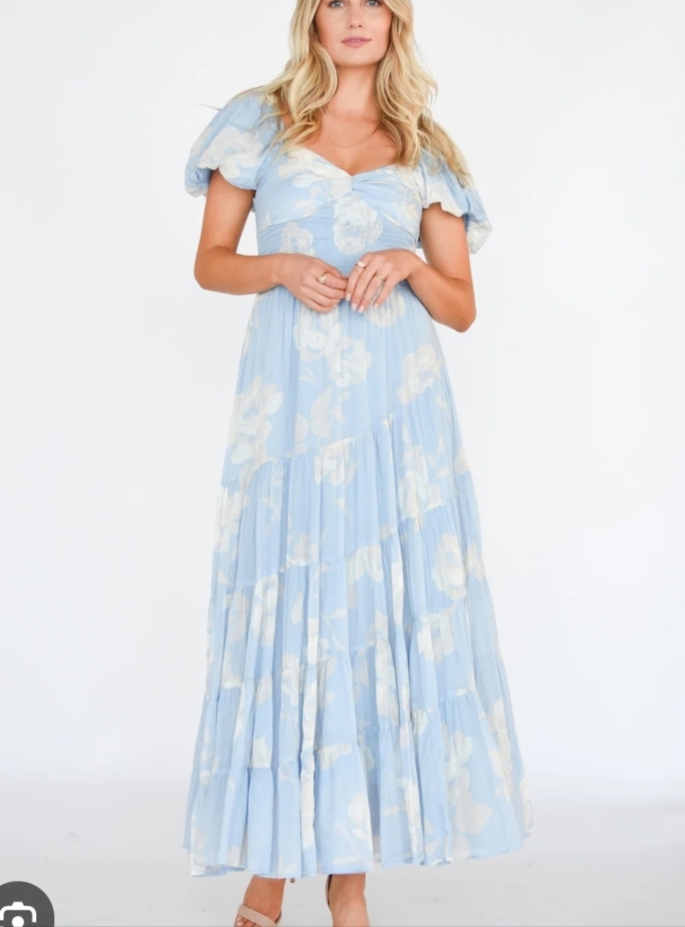 Free People Sundrenched Floral Tiered Maxi Sundress Size M - Picture 1 of 6